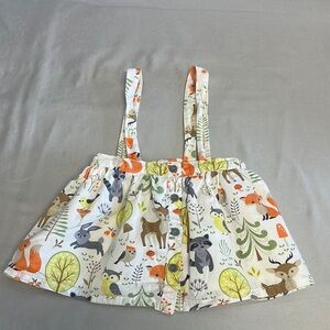 Crib Couture Forest Print lined Suspender Skirt/dress